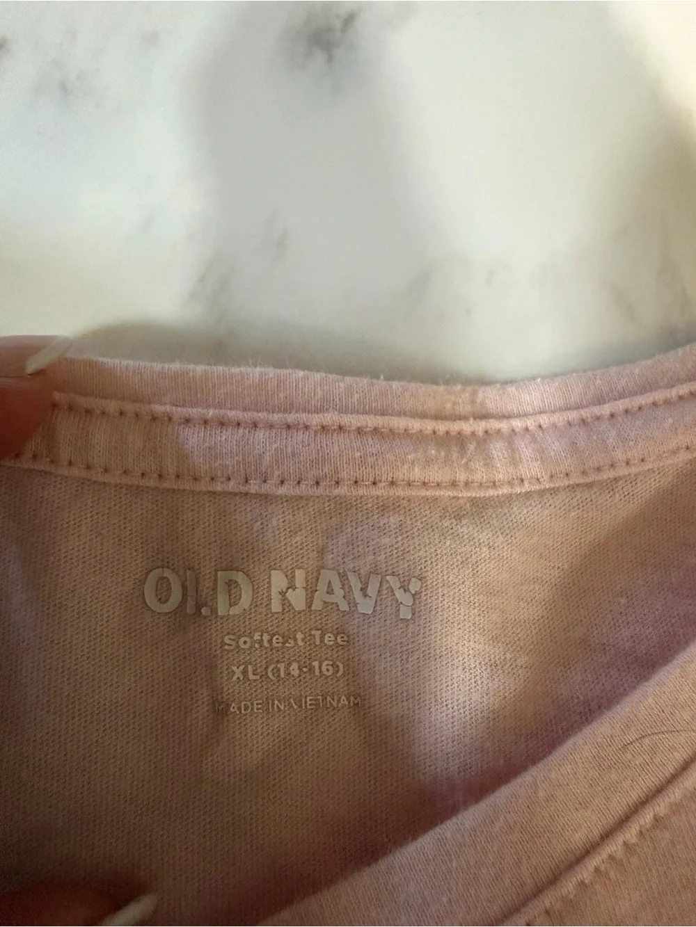 Old Navy Pale Pink Short Sleeve Crew Tee